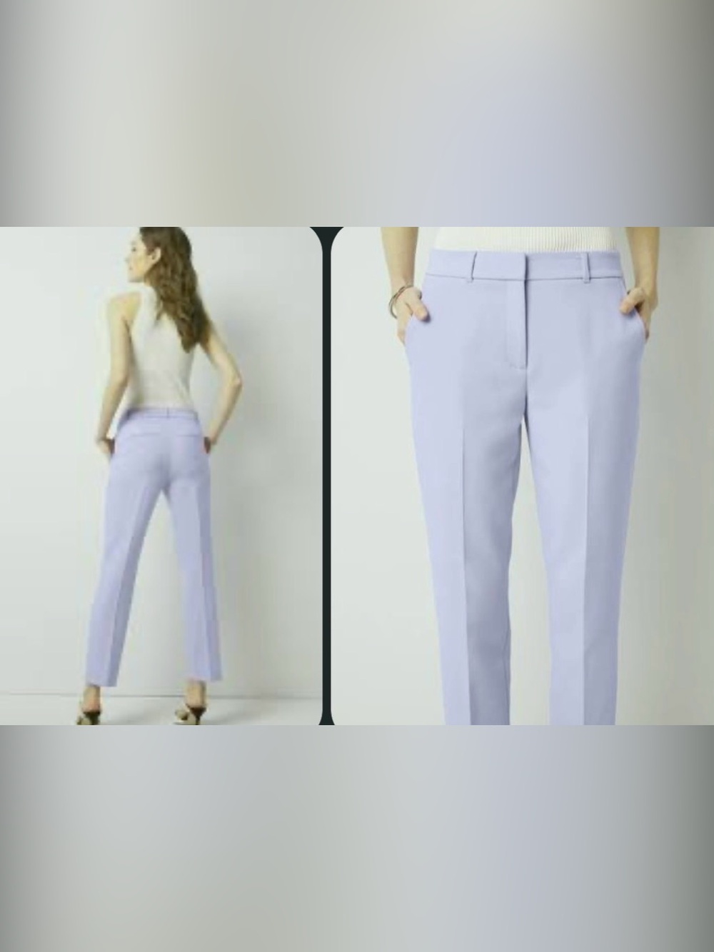 White House Black Market Classic Slim Ankle Tailored Periwinkle Pants Size 8
